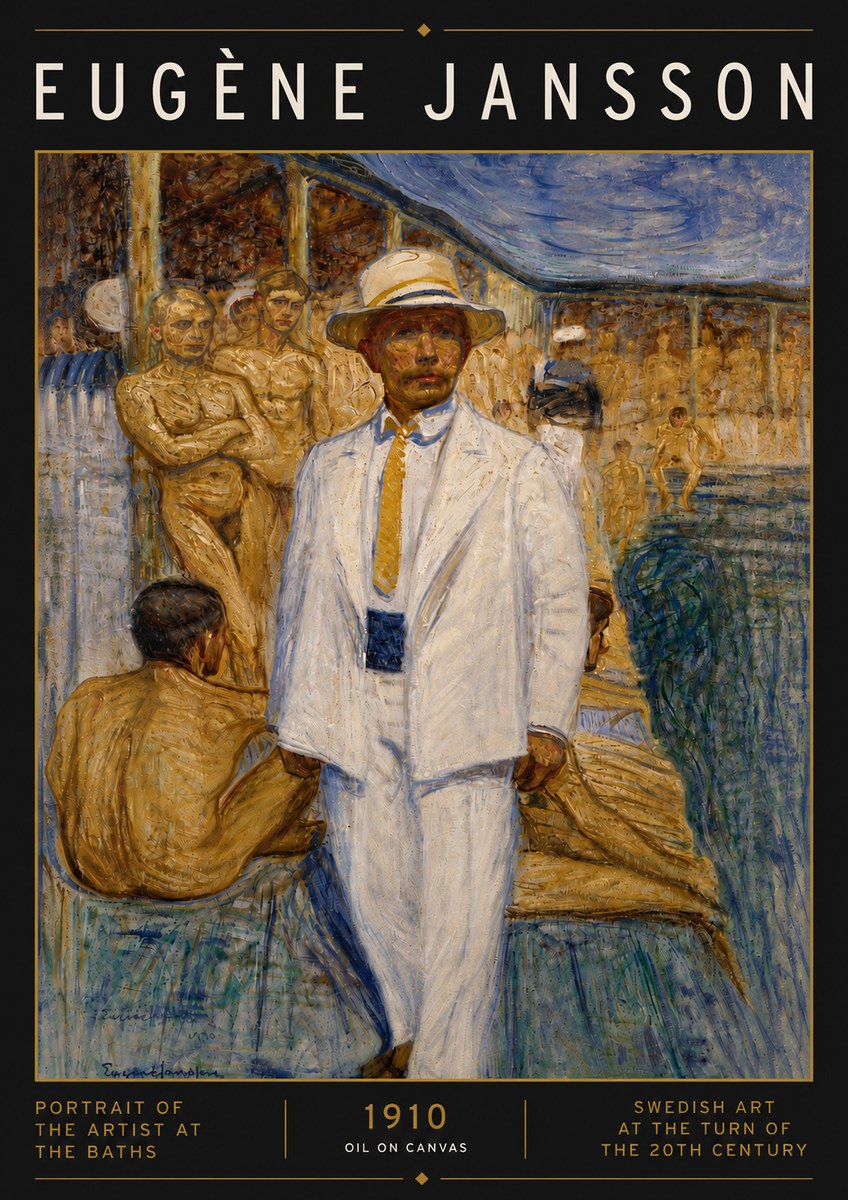 Eugène Jansson Portrait of the Artist at the Baths No5 - Poster