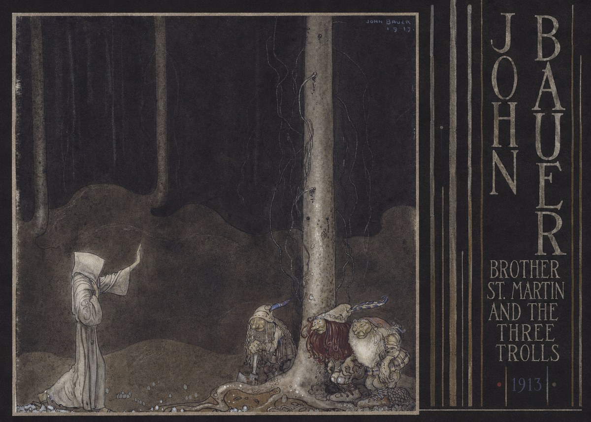 John Bauer Brother St. Martin and the Three Trolls No6 - Poster