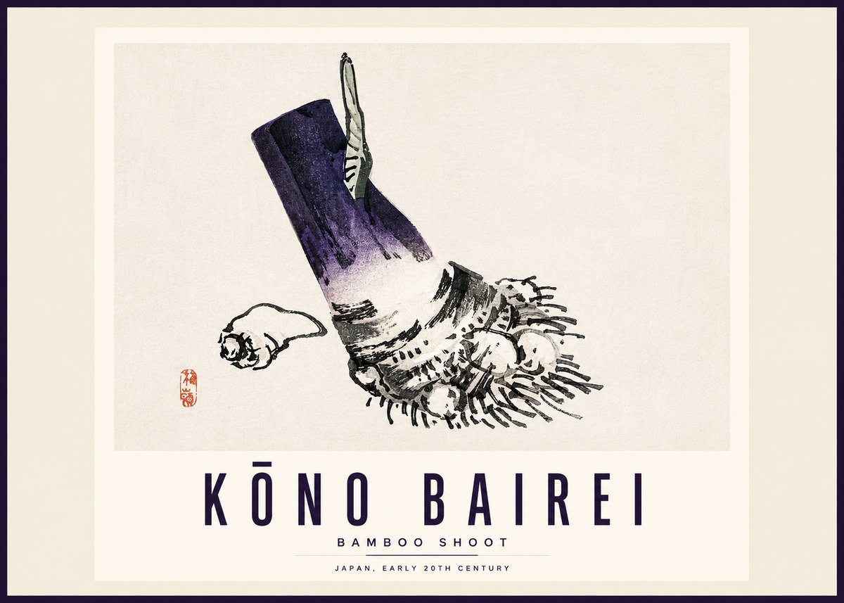 Kōno Bairei Bamboo Shoot No3 - Poster