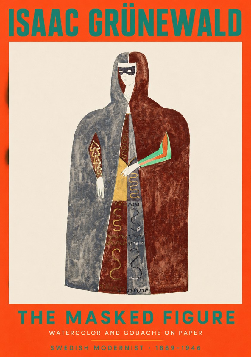 Isaac Grünewald The Masked Figure No2 - Poster