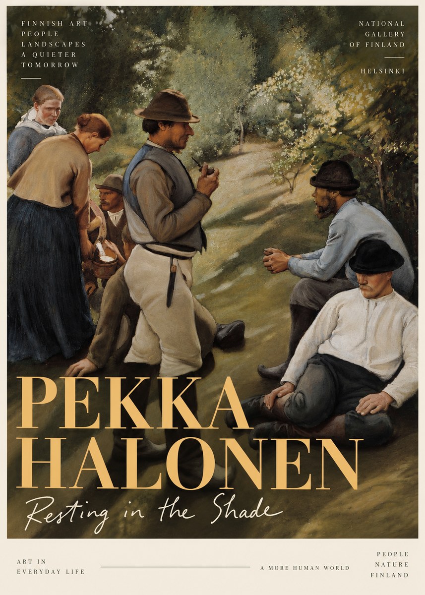 Pekka Halonen Resting in the Shade No5 - Poster