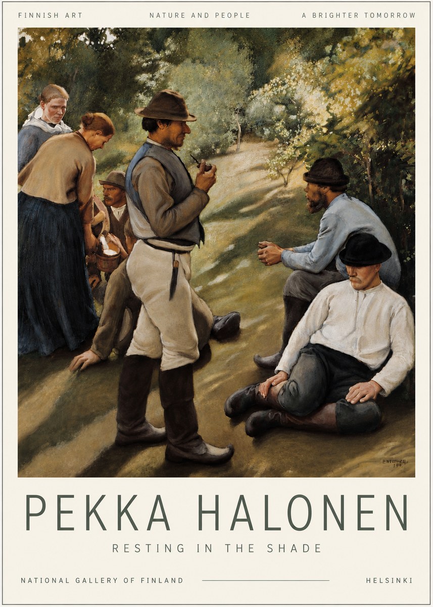Pekka Halonen Resting in the Shade No6 - Poster
