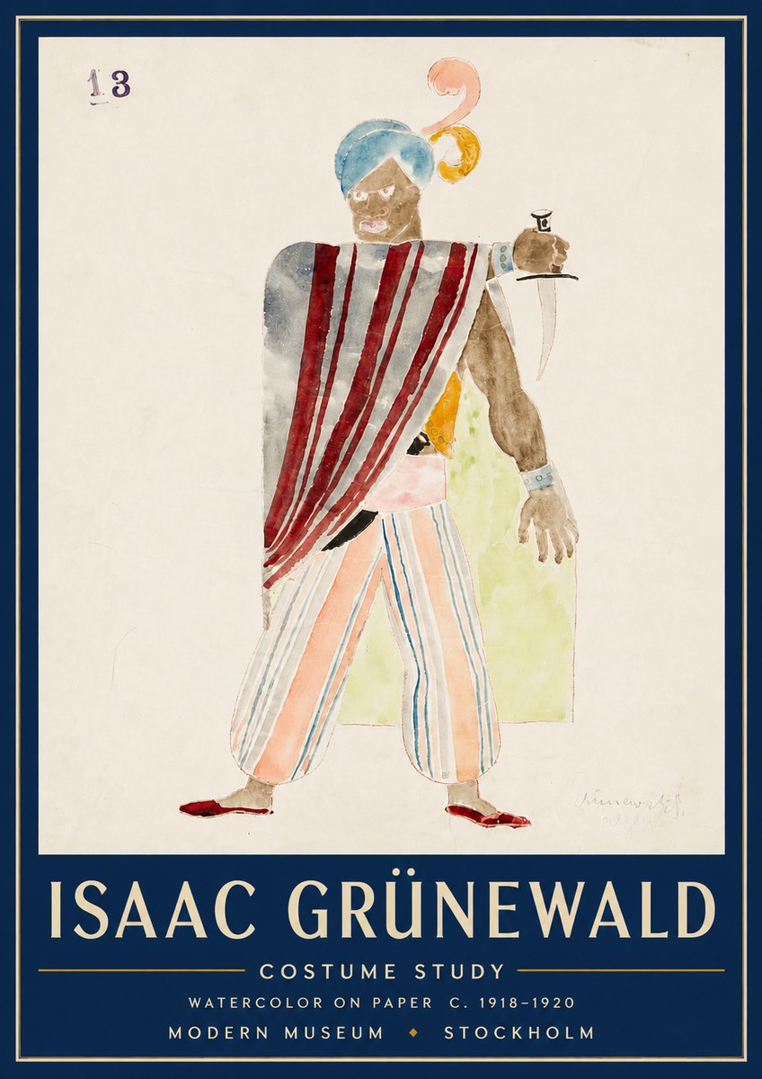 Isaac Grünewald Costume Study III No4 - Poster