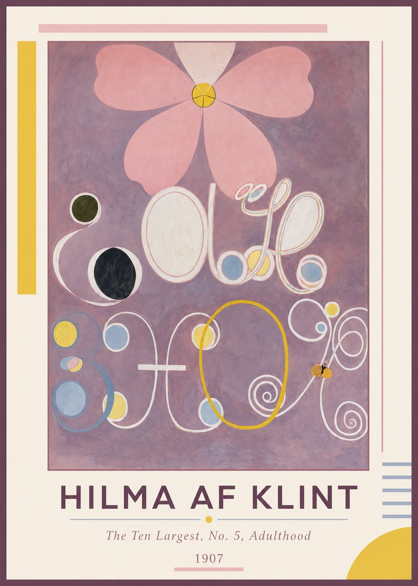 Hilma af Klint The Ten Largest, No. 5, Adulthood No1 - Poster