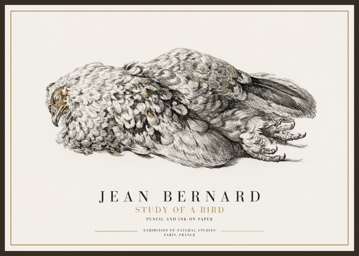 Jean Bernard Study of a Bird I No1 - Poster