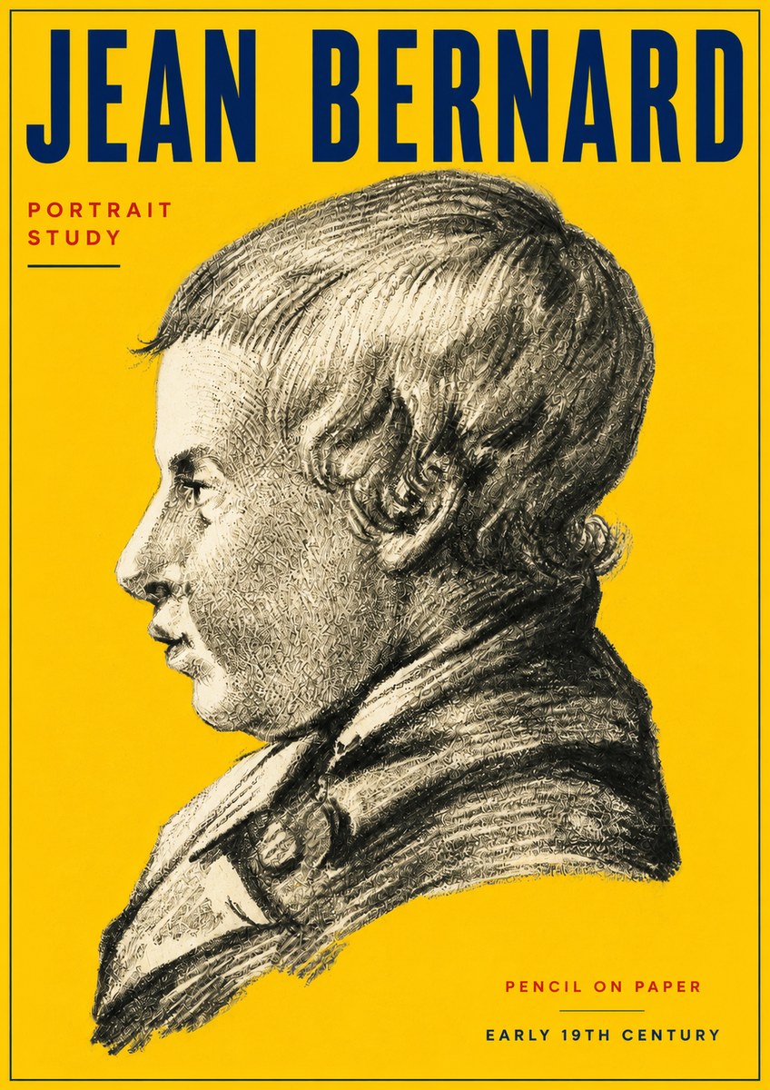 Jean Bernard Portrait Study I No4 - Poster
