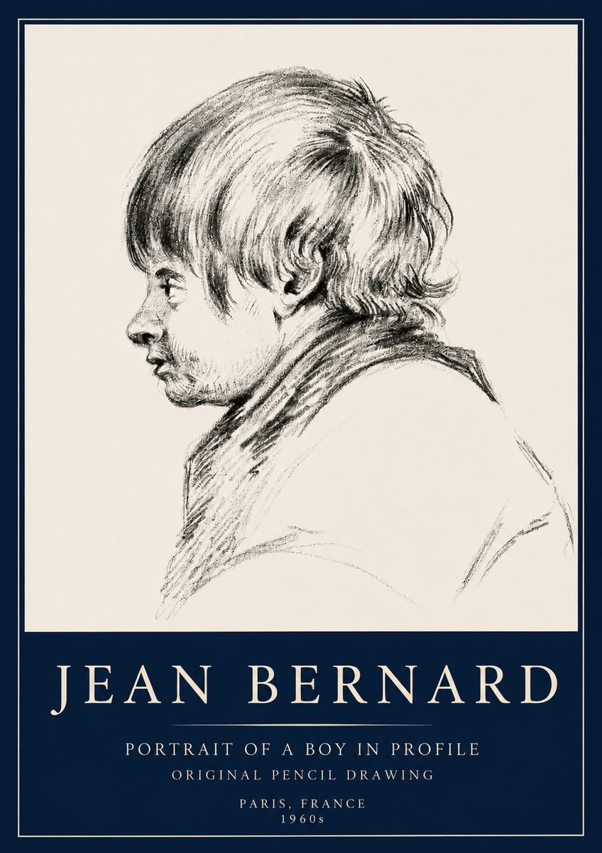 Jean Bernard Portrait Study II No5 - Poster