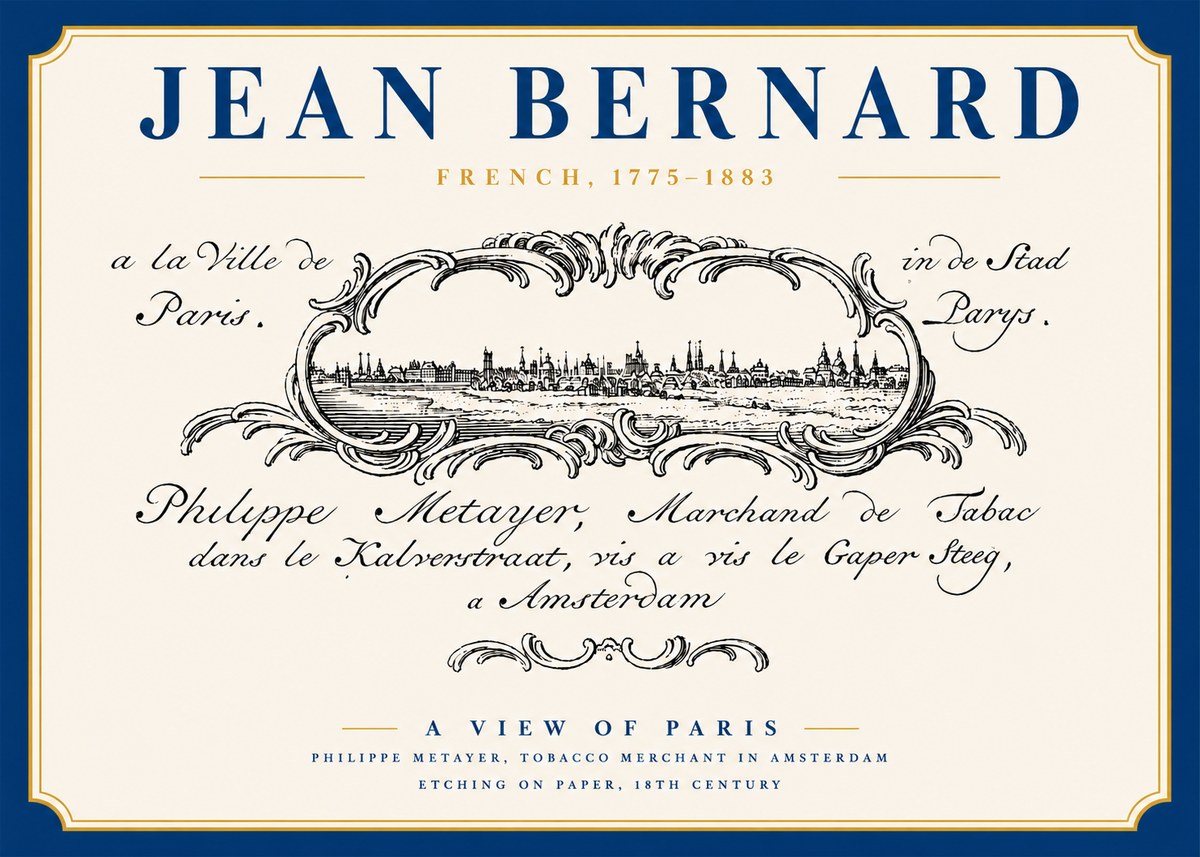 Jean Bernard A View of Paris No3 - Poster
