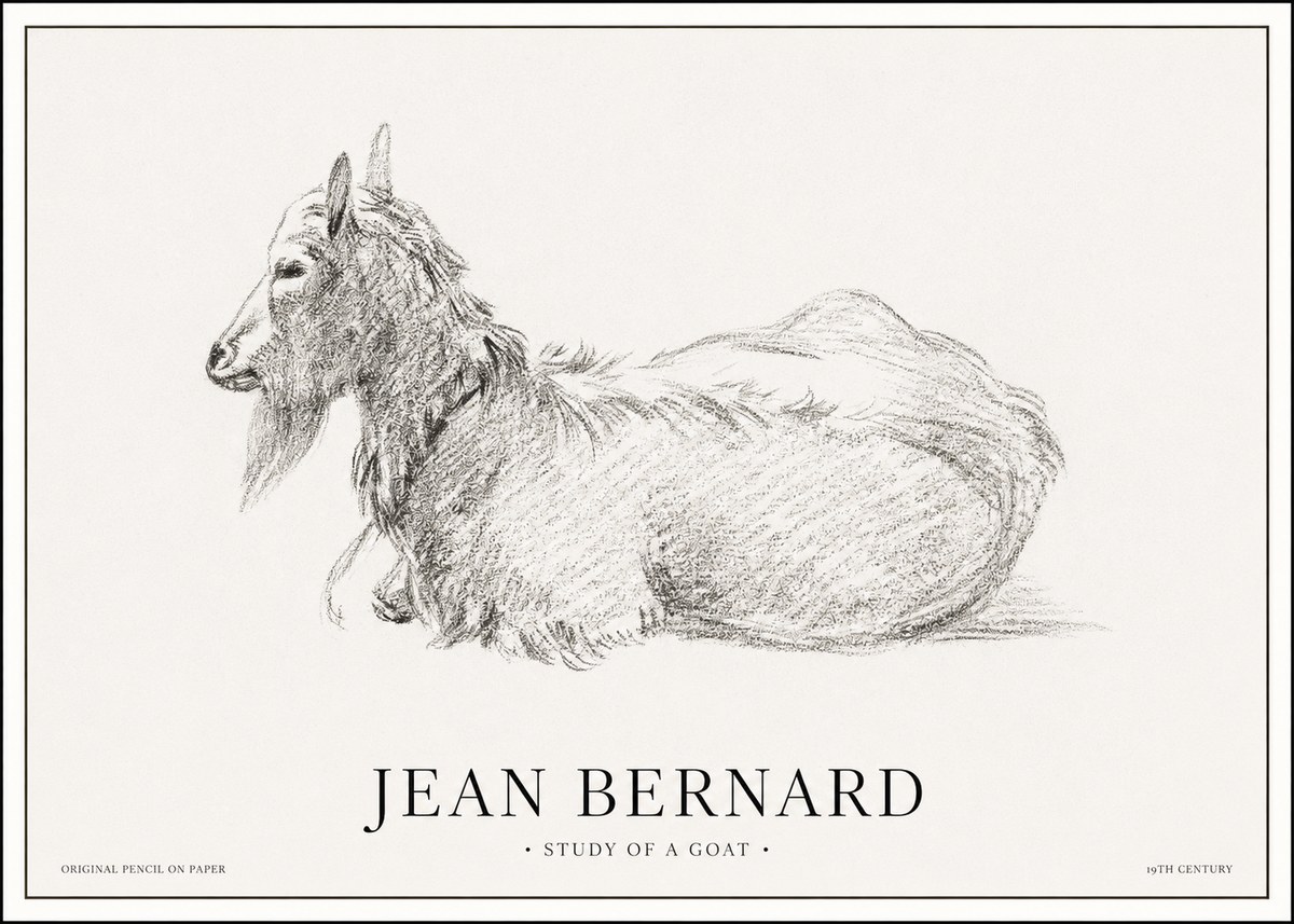 Jean Bernard Study of a Goat I No1 - Poster