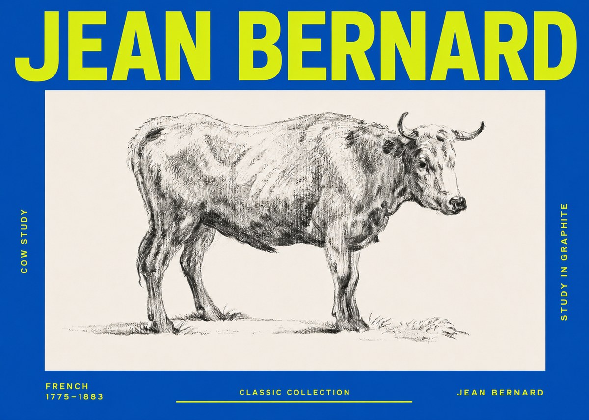 Jean Bernard Cow Study No3 - Poster