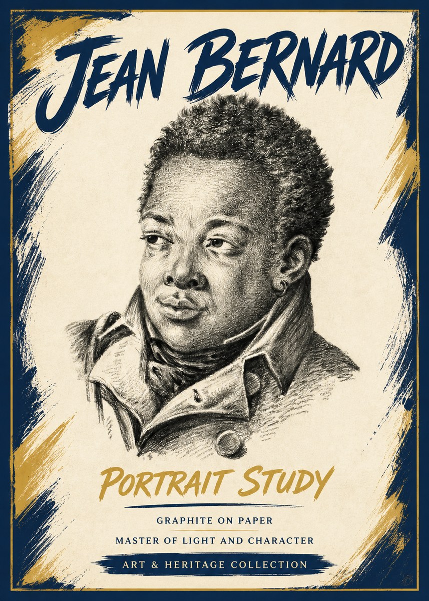 Jean Bernard Portrait Study V No5 - Poster