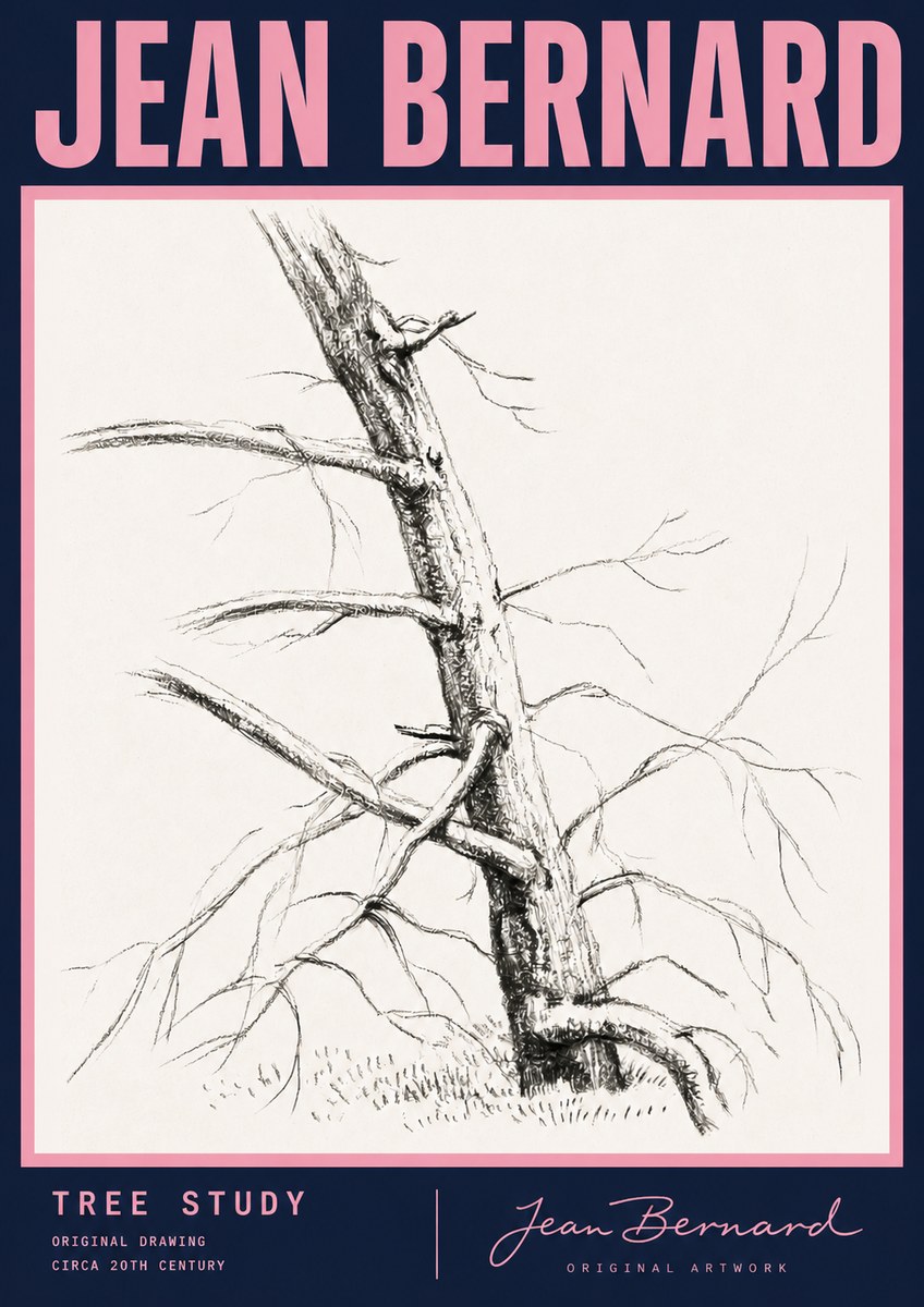 Jean Bernard Tree Study No3 - Poster
