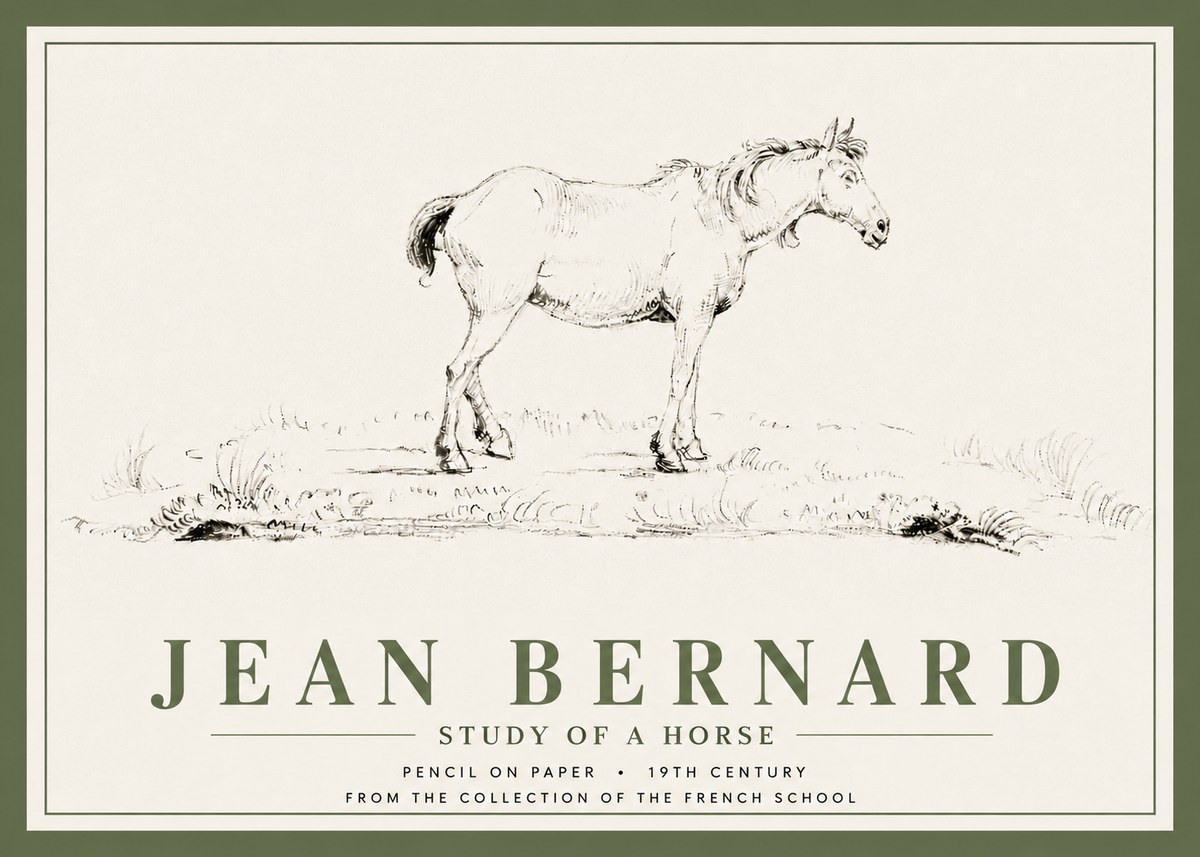 Jean Bernard Study of a Horse IV No5 - Poster