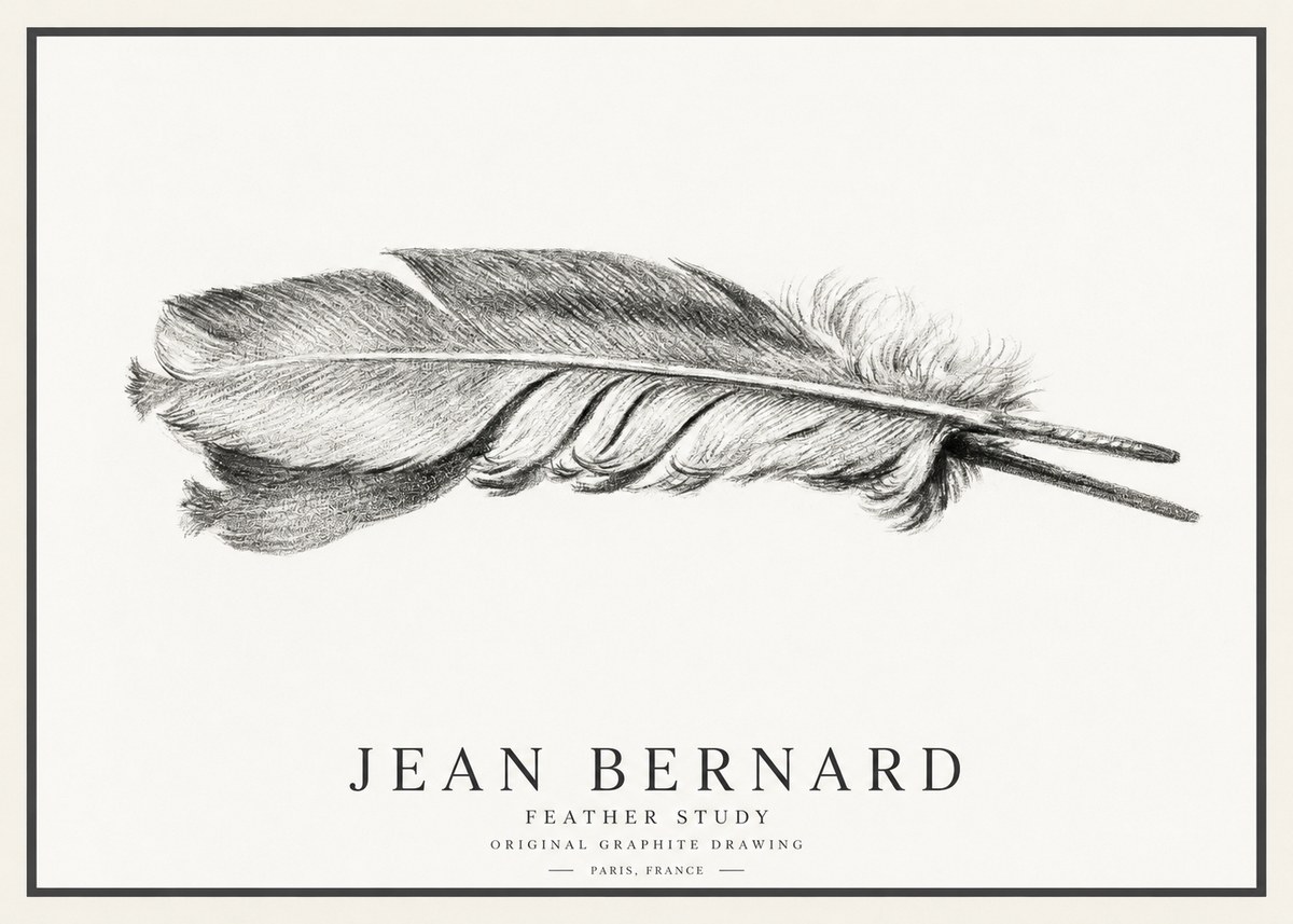 Jean Bernard Feather No4 - Poster