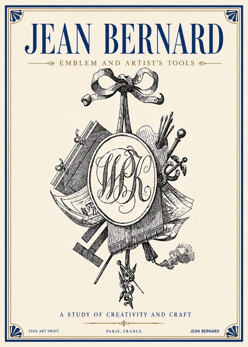 Jean Bernard Still Life with Monogram No6 - Poster