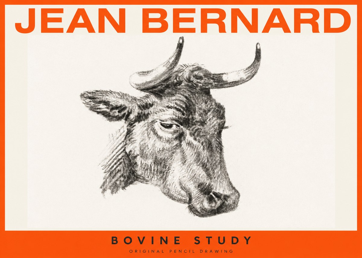 Jean Bernard Bovine Study I No2 - Poster