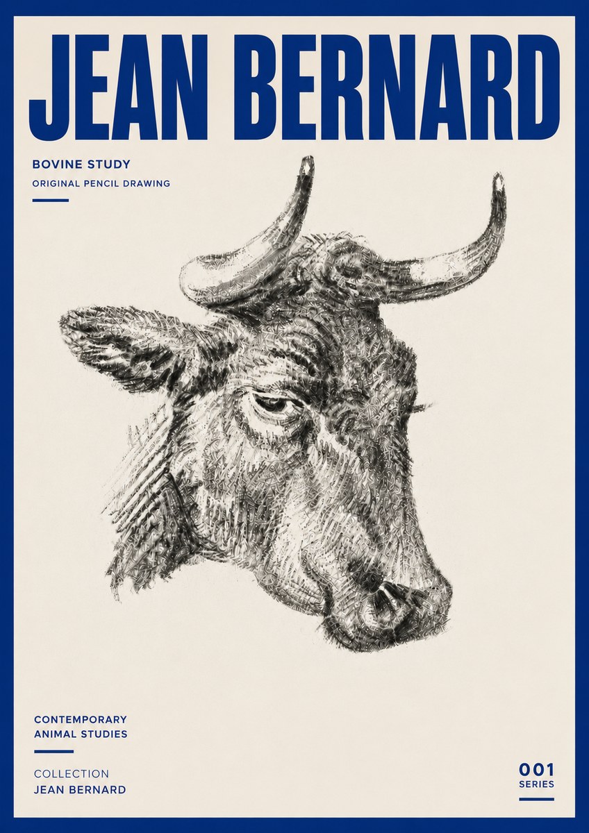 Jean Bernard Bovine Study I No5 - Poster