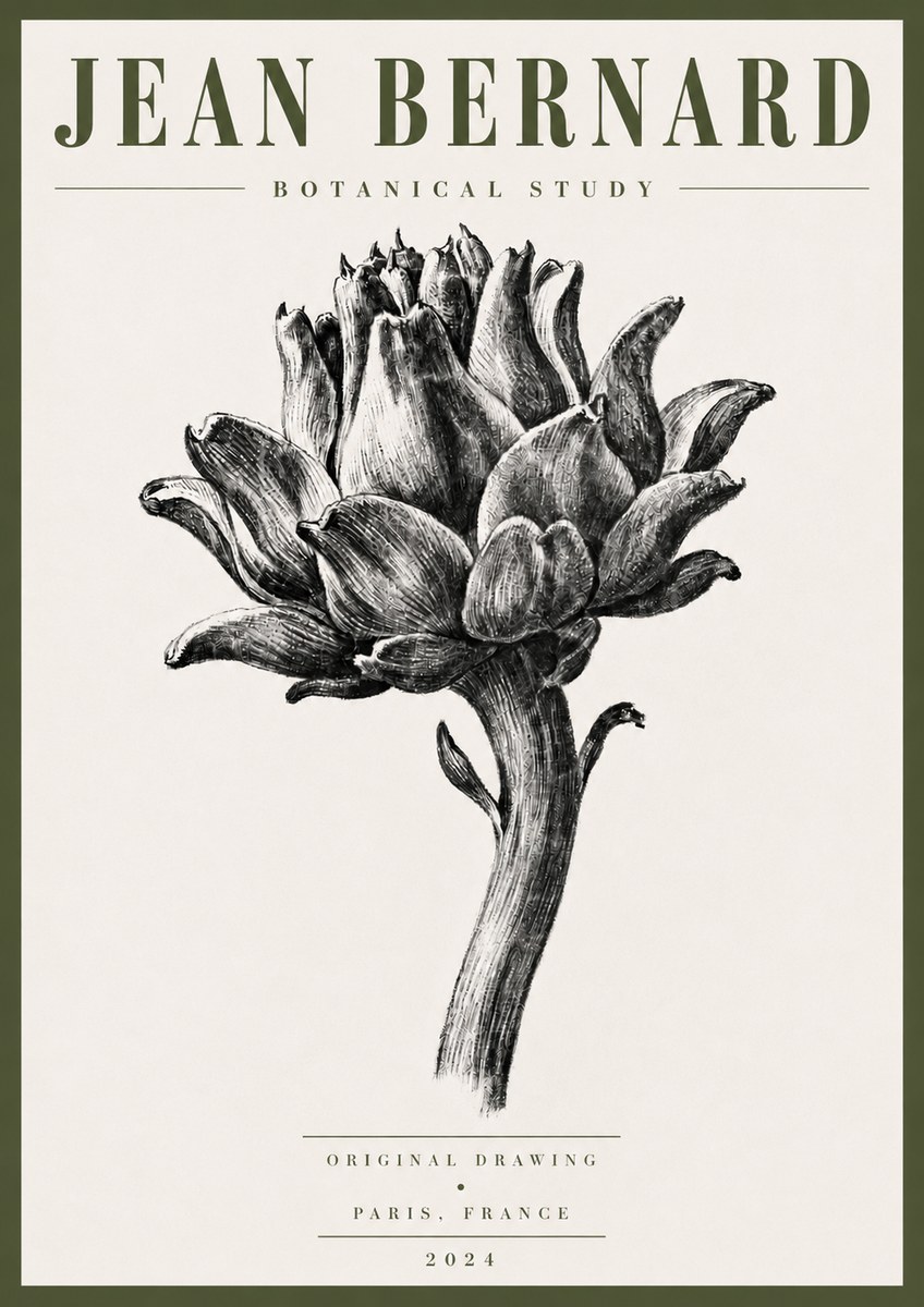 Jean Bernard Botanical Study No5 - Poster