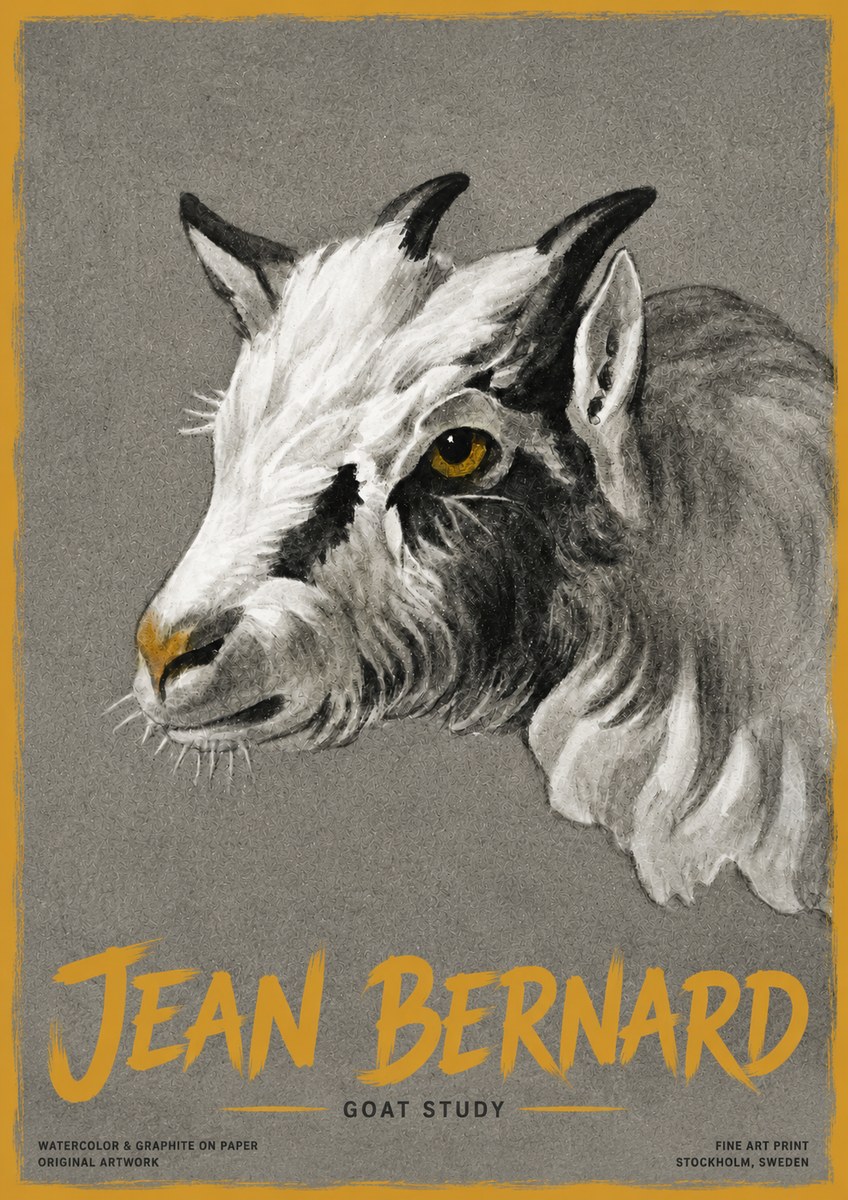 Jean Bernard Goat Study No4 - Poster