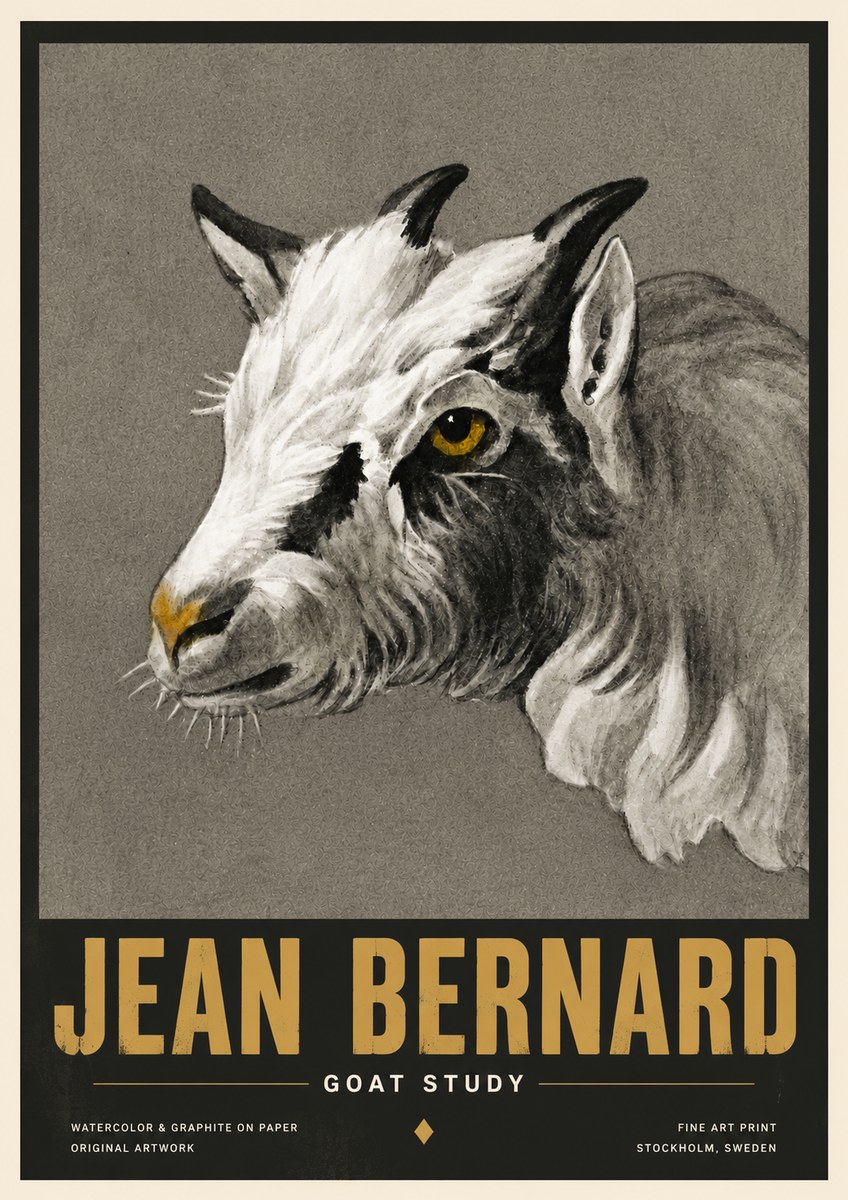 Jean Bernard Goat Study No5 - Poster