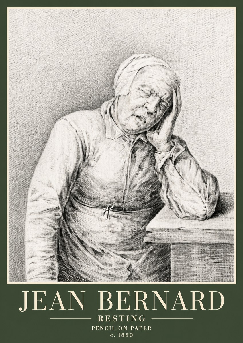 Jean Bernard Resting No3 - Poster