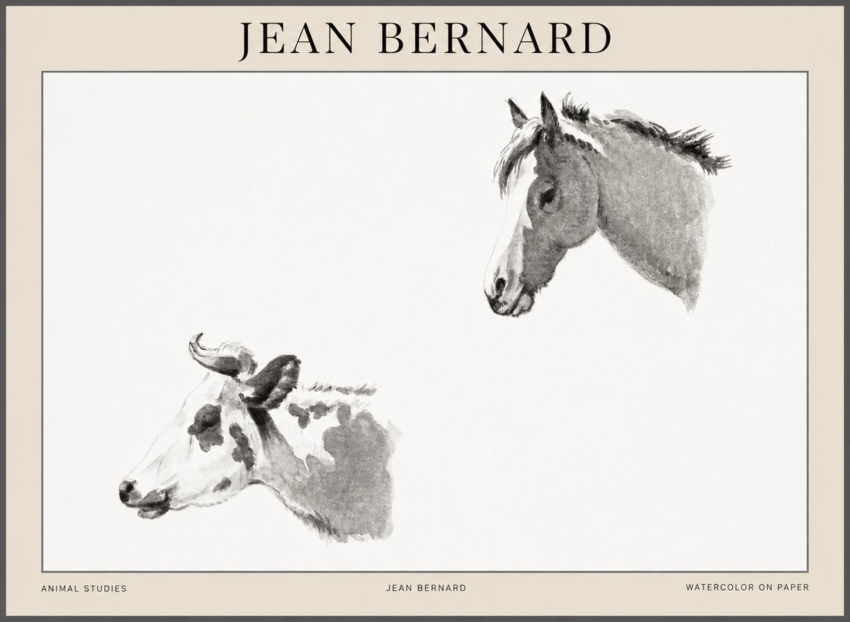 Jean Bernard Animal Studies No1 - Poster