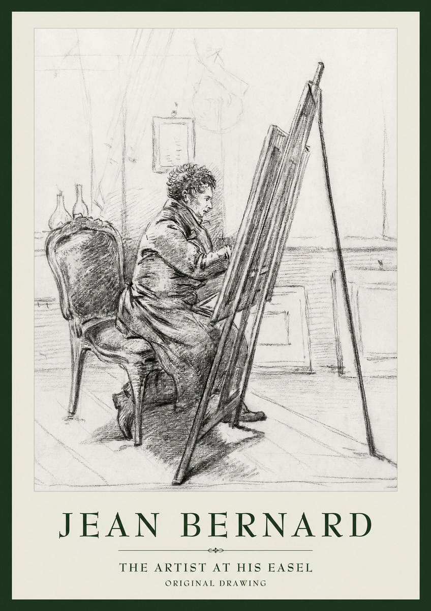 Jean Bernard The Artist at His Easel No1 - Poster