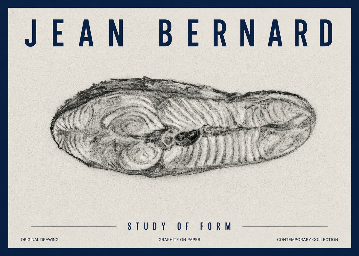 Jean Bernard Study of Form I No5 - Poster