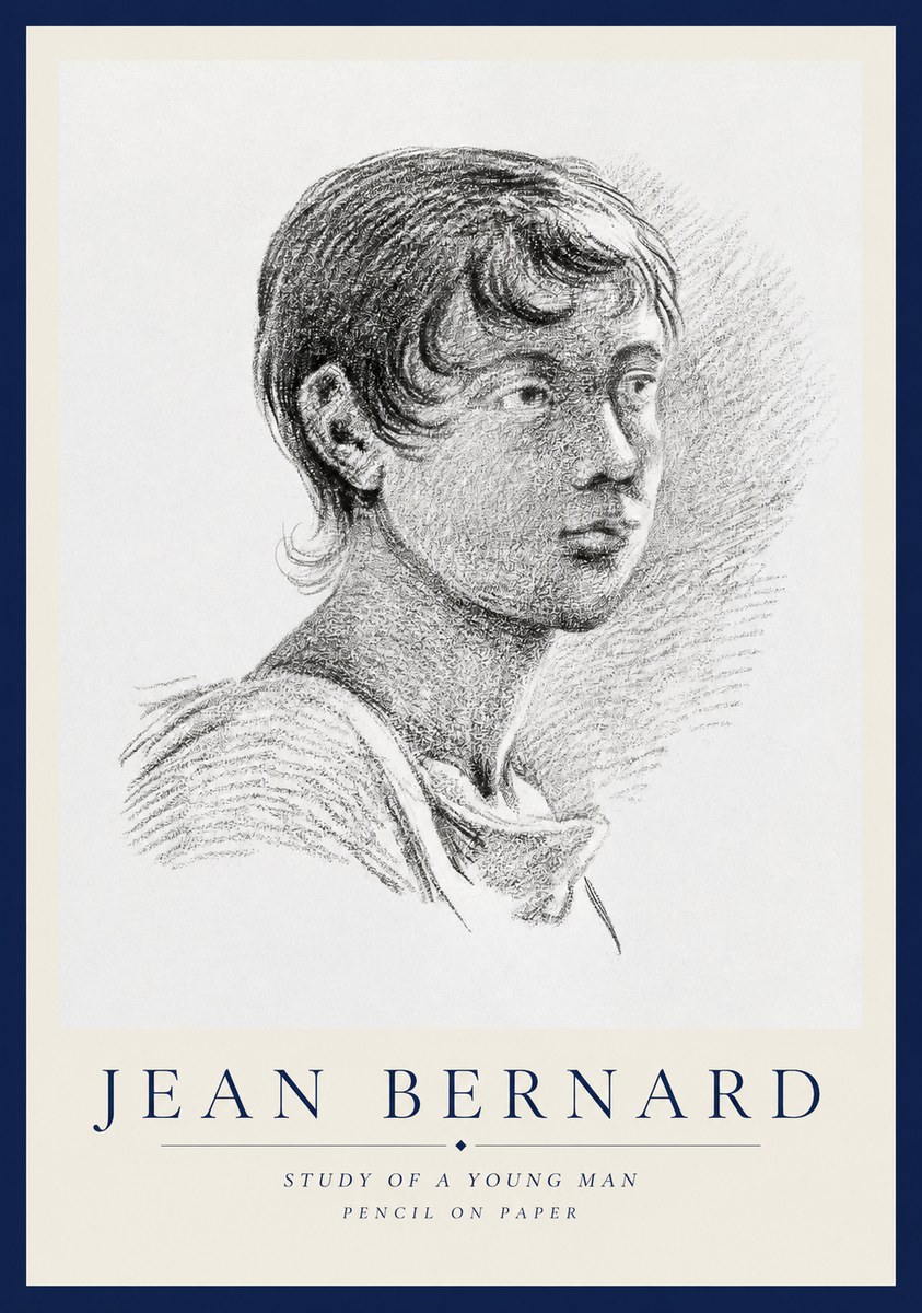 Jean Bernard Study of a Young Boy No3 - Poster