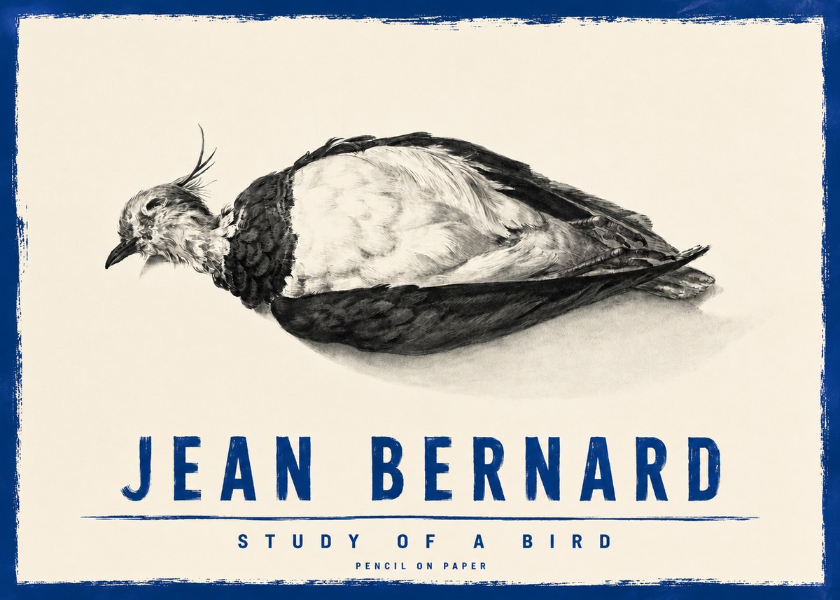 Jean Bernard Study of a Bird II No4 - Poster