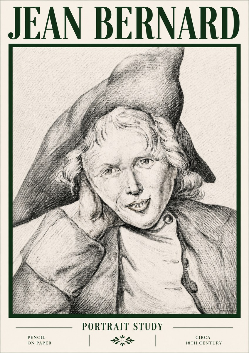 Jean Bernard Portrait Study VII No4 - Poster