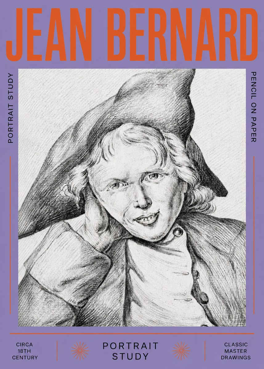 Jean Bernard Portrait Study VII No5 - Poster