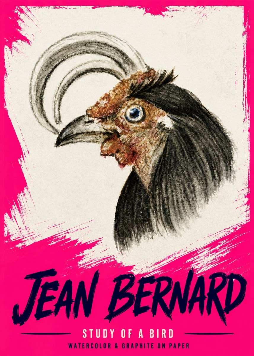 Jean Bernard Rooster Study No6 - Poster
