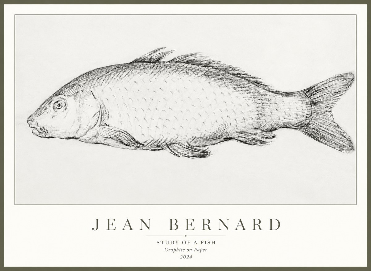 Jean Bernard Study of a Fish III No3 - Poster