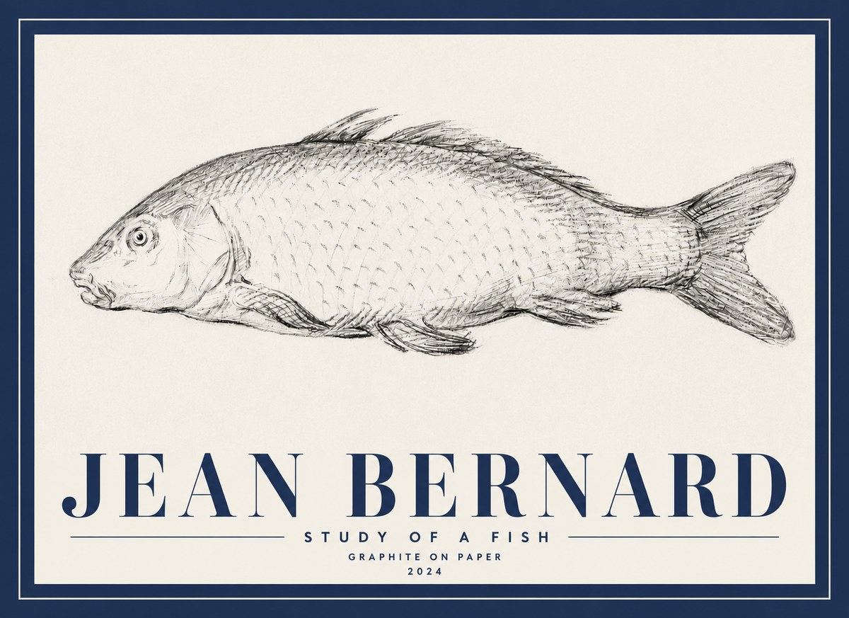 Jean Bernard Study of a Fish III No6 - Poster