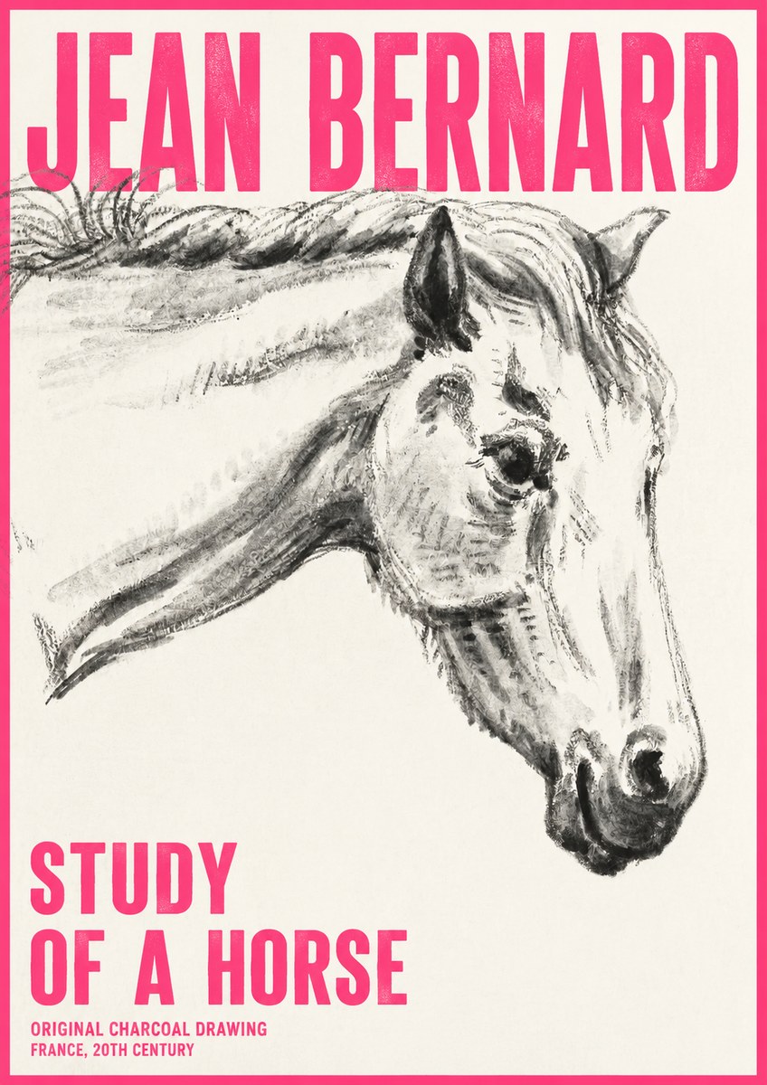 Jean Bernard Study of a Horse VIII No6 - Poster