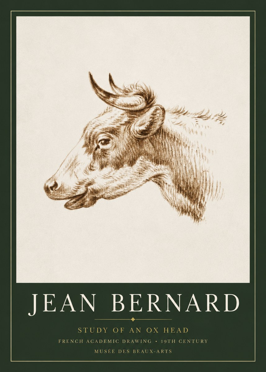 Jean Bernard Bovine Study II No5 - Poster