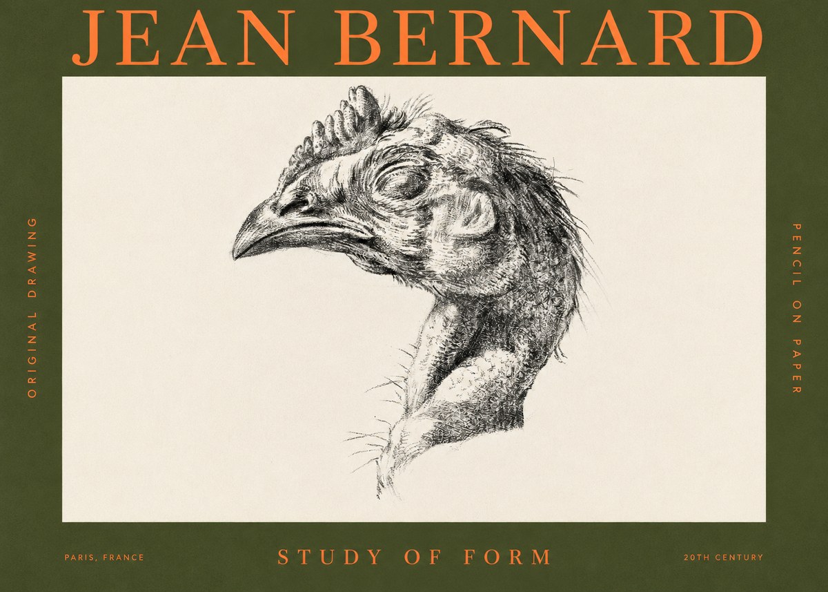 Jean Bernard Study of Form II No2 - Poster