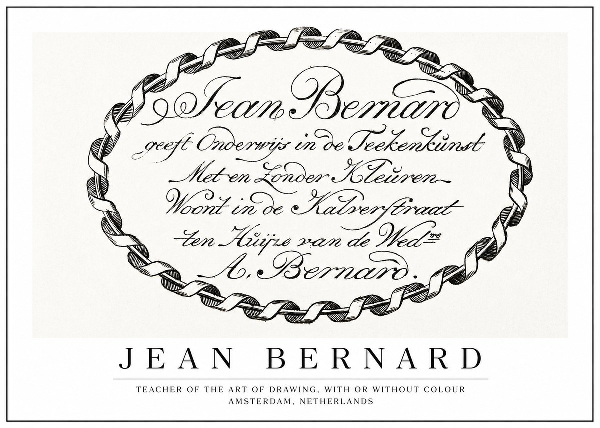 Jean Bernard Jean Bernard - Teacher of the Art of Drawing No1 - Poster