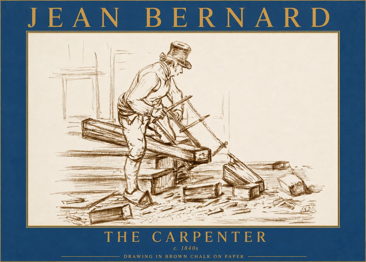 Jean Bernard The Carpenter No5 - Poster