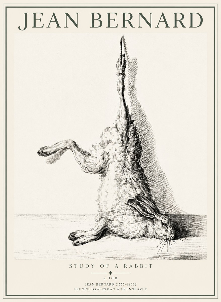 Jean Bernard The Dancing Hare No5 - Poster
