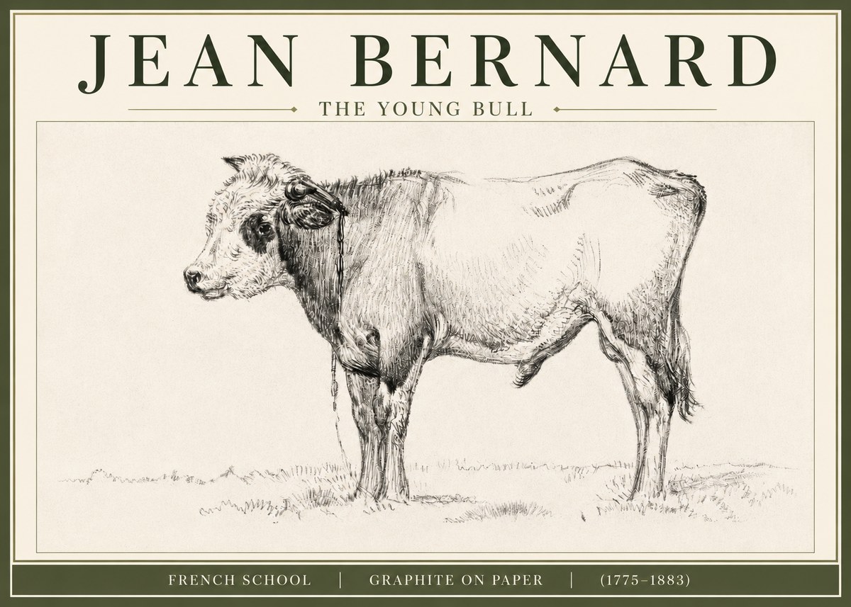 Jean Bernard The Young Bull No3 - Poster