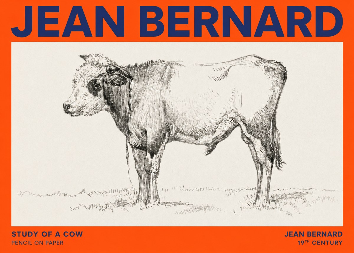 Jean Bernard The Young Bull No6 - Poster