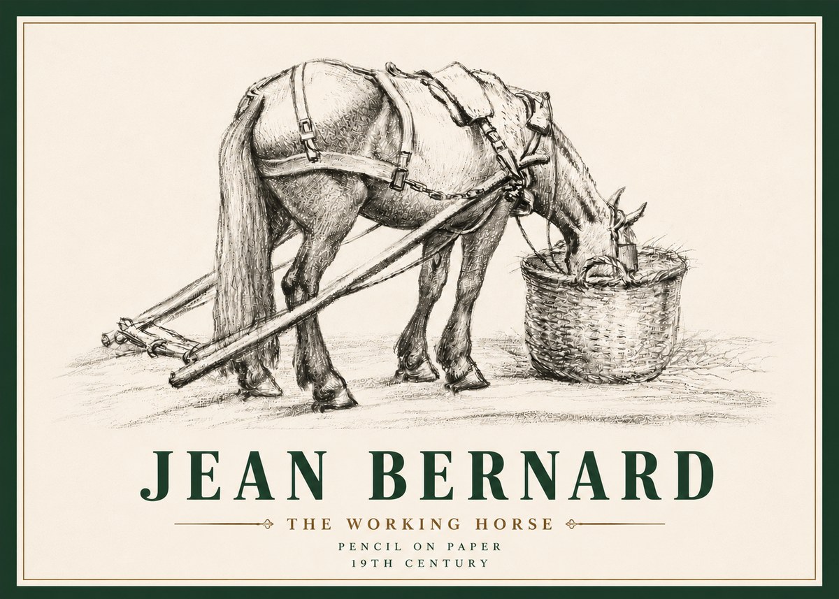 Jean Bernard The Working Horse No6 - Poster