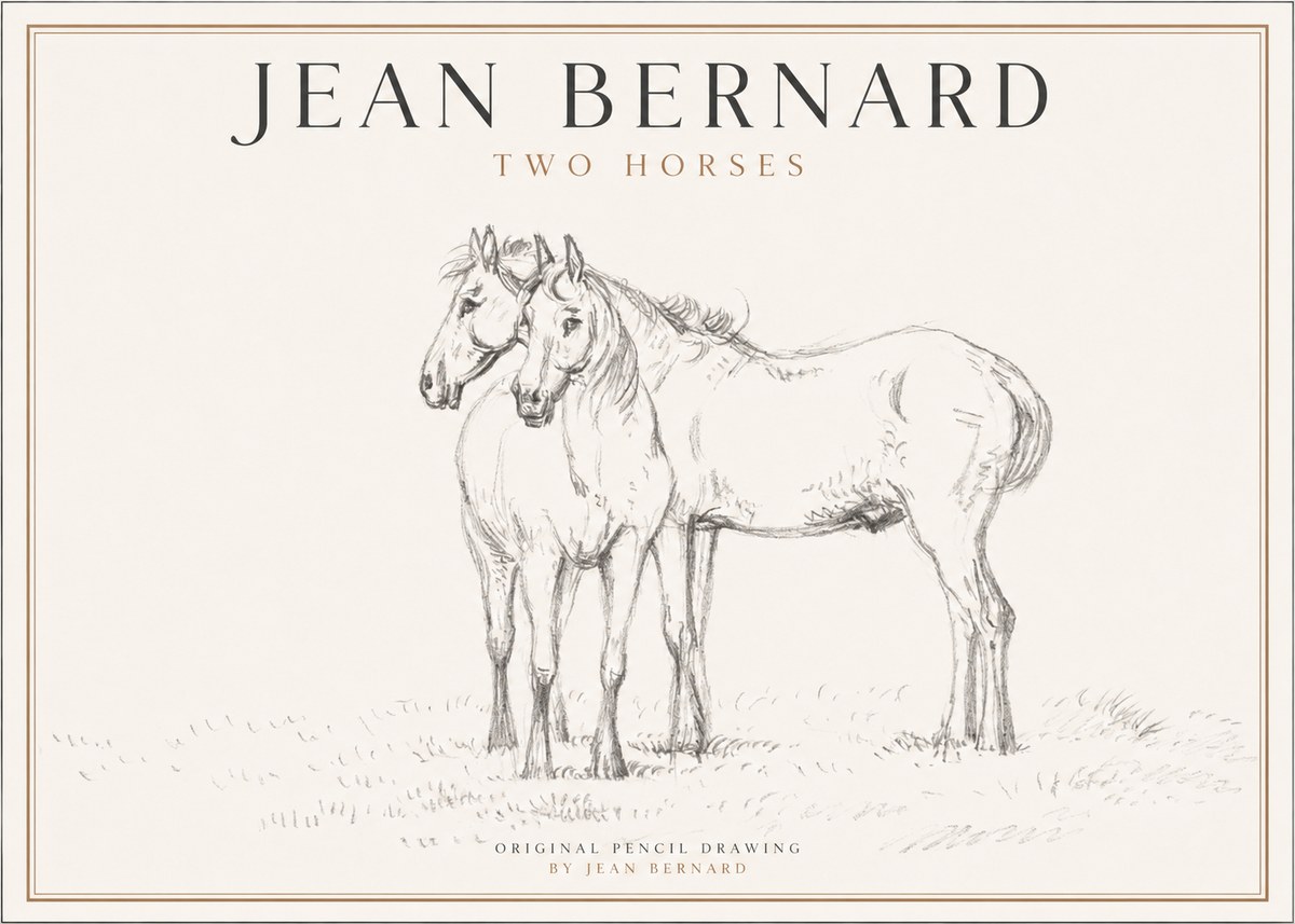 Jean Bernard Two Horses I No1 - Poster