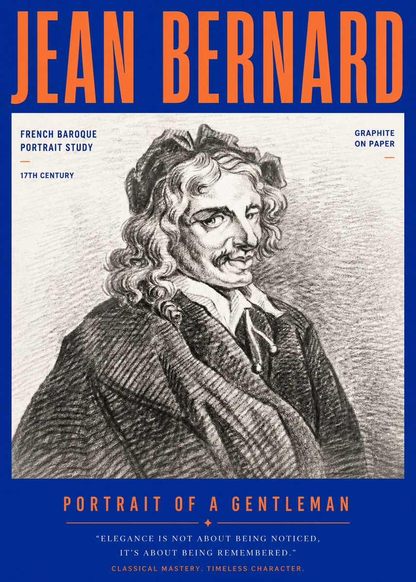 Jean Bernard Portrait of a Gentleman II No3 - Poster