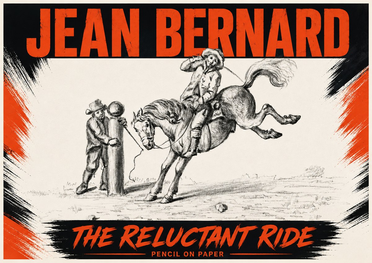 Jean Bernard A Study of the Bucking Horse No6 - Poster