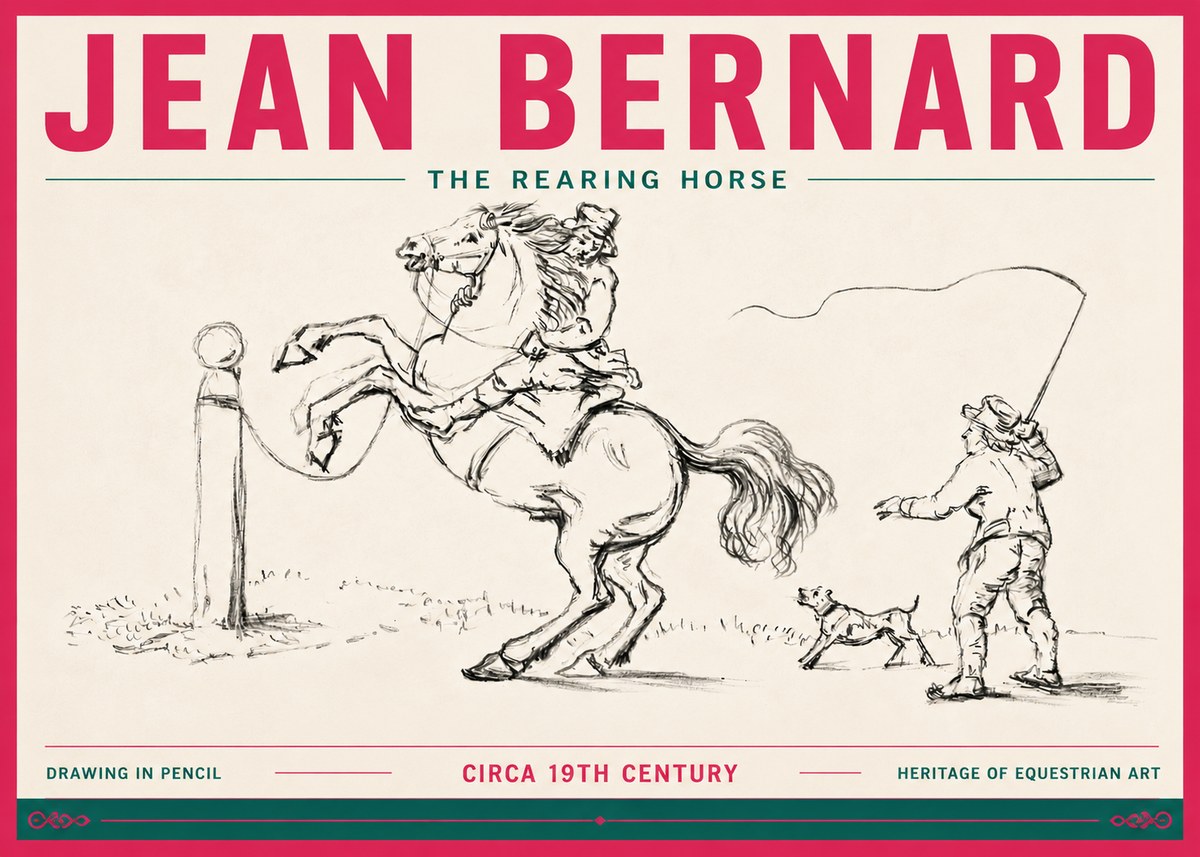 Jean Bernard The Rearing Horse I No6 - Poster