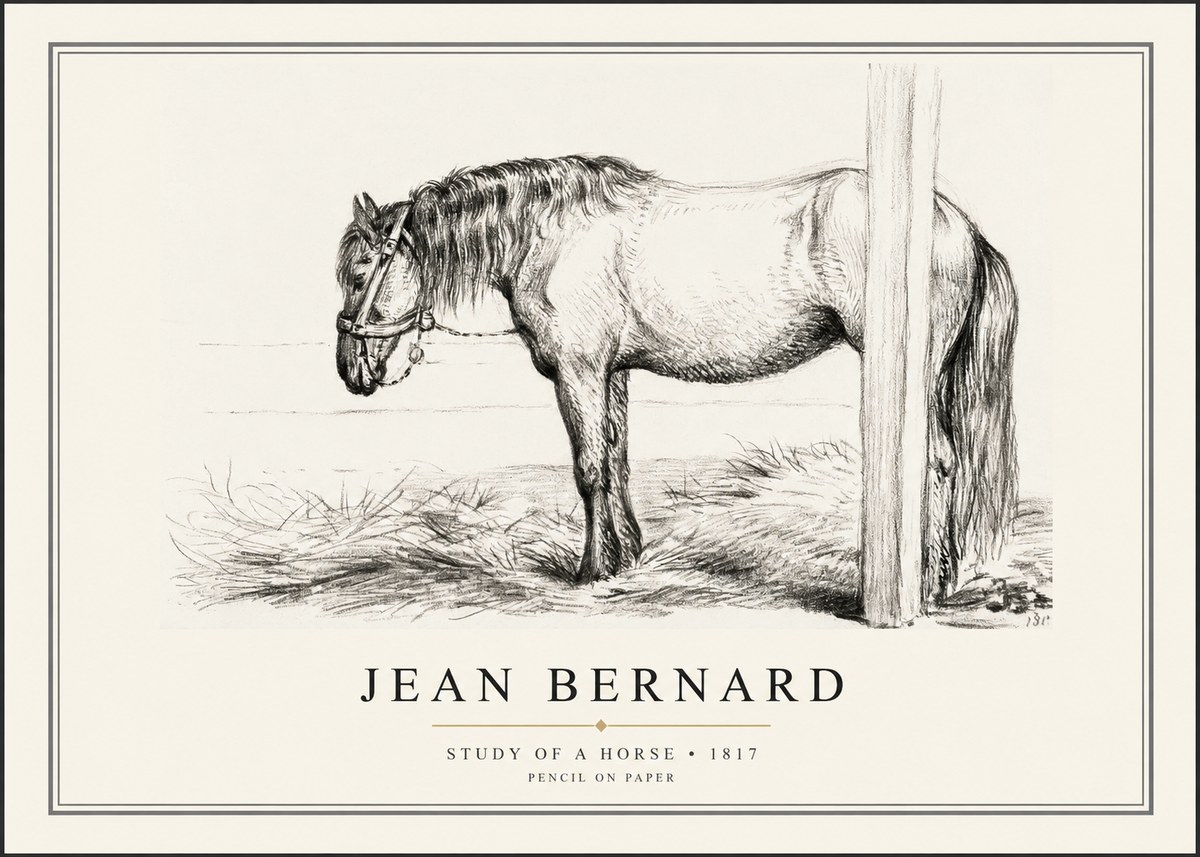 Jean Bernard Study of a Horse XII No1 - Poster