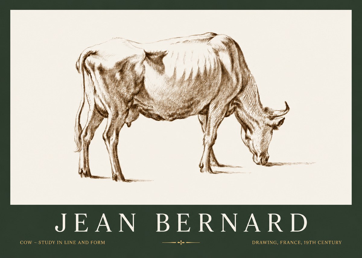 Jean Bernard Cow II No3 - Poster